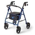 Medline Blue Steel Rollator Walker for Seniors