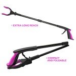 32-Inch Aluminum Grabber Reacher Tool with LED Light