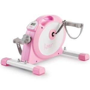 Pink Under Desk Mini Pedal Exerciser Bike