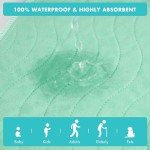 Washable Underpads, 36" x 54", 3 Pack - Heavy Absorbency Reusable Bedwetting Incontinence Pads for Kids, Adults, Elderly, and Pets - Waterproof Protective Pad for Bed, Couch, Sofa, Floor