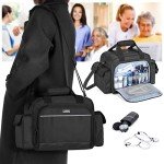 Trunab Portable Medical Nurse Shoulder Bag - Black