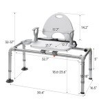 Sliding Transfer Bench for Bathtub and Shower