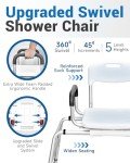 Sangohe 360° Swivel Shower Chair & Transfer Bench