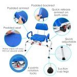 iLIVING Adjustable Rotating Shower Chair for Seniors