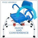 iLIVING Adjustable Rotating Shower Chair for Seniors