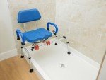iLIVING Adjustable Rotating Shower Chair for Seniors