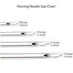 10PC Surgical Steel Piercing Needles 16G