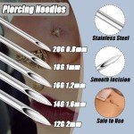 Mixed Stainless Steel Piercing Needles - 100pcs