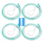 7ft Green Oxygen Nasal Cannulas - 4 Pack