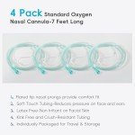 7ft Green Oxygen Nasal Cannulas - 4 Pack