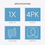 7ft Green Oxygen Nasal Cannulas - 4 Pack