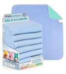 SIMPLI-MAGIC Washable Underpads, 34"x36" (Pack of 6) - Heavy Absorbency Reusable Bedwetting Incontinence Pads for Kids,Adults,Elderly,and Pets - Waterproof Protective Pad for Bed,Couch,Sofa,Floor