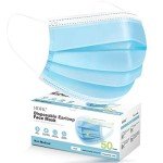 HDFK Disposable 3-Ply Face Masks for Adults, 50 Pack