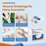 Kingstar Sterile Nonwoven Gauze Pads, 4"x 4" Wound Dressing, 60 Packs - 120 Pieces Superior Soft Sponge Pads, Higher Absorbent Gauze Compresses for Trauma or Post-Operative Wound Care