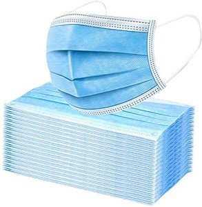 Bulk Pack of 100 Disposable 3-Ply Face Masks