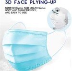 Bulk Pack of 100 Disposable 3-Ply Face Masks