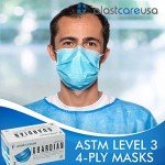 PlastCare USA Disposable 4-Ply ASTM Level 3 Masks