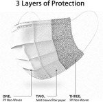 Bulk Pack of 100 Disposable 3-Ply Face Masks
