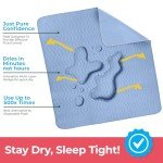 Utopia Bedding Waterproof Incontinence Bed Pads 34 x 36 Inches (Pack of 4, Blue), Washable and Reusable Underpads for Adults, Elderly and Pets, Absorbent Protective Pads