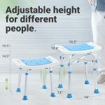 Adjustable Heavy-Duty Shower Stool for All Users
