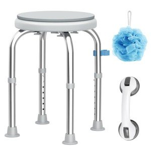 Adjustable Stainless Steel Shower Stool for Safety