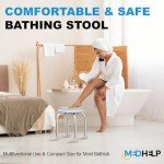 Adjustable Stainless Steel Shower Stool for Safety