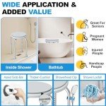 Adjustable Stainless Steel Shower Stool for Safety