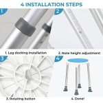 Adjustable Swivel Shower Stool for Seniors