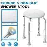 Adjustable Stainless Steel Shower Stool for Safety