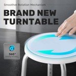 GreenChief Adjustable Rotating Shower Stool with Grab Bar