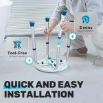 GreenChief Adjustable Rotating Shower Stool with Grab Bar