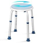 GreenChief Adjustable Rotating Shower Stool with Grab Bar