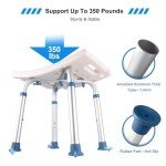 Adjustable Shower Stool with Loofah and Bag