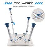 Adjustable Shower Stool with Loofah and Bag