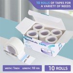 iFwevs Latex-Free Surgical Paper Tape - 10 Rolls