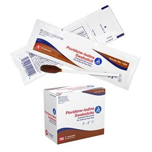 Dynarex Povidone Iodine Antiseptic Swabsticks, 50 Pack