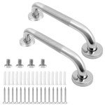 2-Pack 12" Stainless Steel Shower Grab Bars