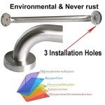 16-Inch Brushed Nickel Shower Grab Bar - 2 Pack