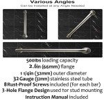 16-Inch Brushed Nickel Shower Grab Bar - 2 Pack