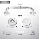 2-Pack 12" Stainless Steel Shower Grab Bars