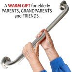 16-Inch Brushed Nickel Shower Grab Bar - 2 Pack