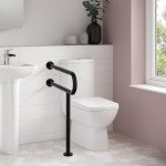 Matte Black 31.3-Inch Toilet Grab Bar