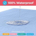 Utopia Bedding Waterproof Incontinence Bed Pads 34 x 36 Inches (Pack of 4, Blue), Washable and Reusable Underpads for Adults, Elderly and Pets, Absorbent Protective Pads