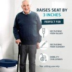 Lunderg Toilet Seat Riser for Seniors - 3" Elevation