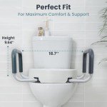 Raised Toilet Seat with Handles for Seniors