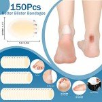 150 Pcs Waterproof Hydrocolloid Blister Bandages