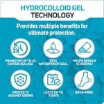 Hydrocolloid Bandages, Large, 100% Waterproof, 4CT