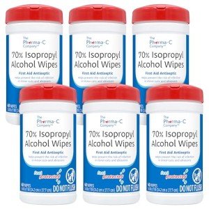 70% Isopropyl Alcohol Wipes - Case of 6