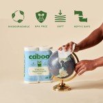Caboo Eco-Friendly 2-Ply Paper Towels, 8 Rolls