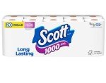 Scott 1000 Toilet Paper, 20 Regular Rolls